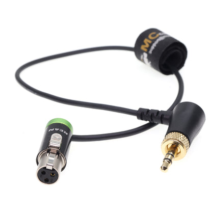 Lock 3.5 TRS to Low-Profile TA3F Audio Cable for Sennheiser EK 2000 for Sony UWP-D11 Receiver for Sound Devices Mixer Line