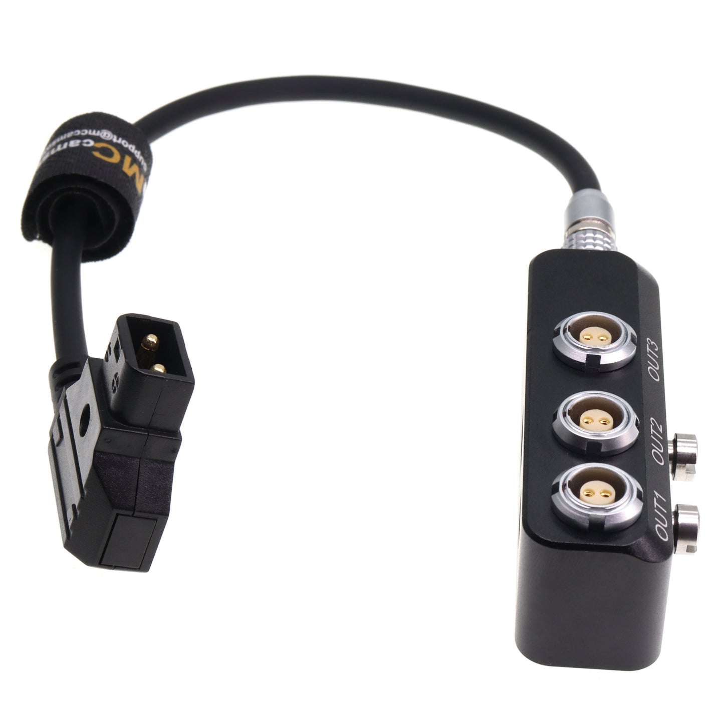 D-tap to 0B 2pin Power Cable to 4x 0B 2Pin Female Out Power Splitter Box for Arri Alexa Steadicam Teradek Bond SmallHD RED DSMC2 Monitor, 1 to 3 Triple