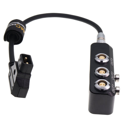 D-tap to 0B 2pin Power Cable to 4x 0B 2Pin Female Out Power Splitter Box for Arri Alexa Steadicam Teradek Bond SmallHD RED DSMC2 Monitor, 1 to 3 Triple