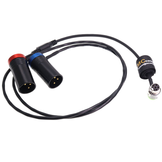 Low Profile TA5F Mini XLR 5 pin to Dual XLR 3 Pin Audio Cable for QRX Field Mixer/Recorders Sound Devices 633 664 688 788T for Zaxcom QRX200 Audio Cables