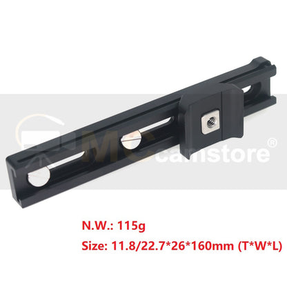 Ronin 2 Fixed Bracket Stabilization Quick Adjustment Head Mounting Slide Bracket for DJI Ronin 2 Camera, Black, 16cm