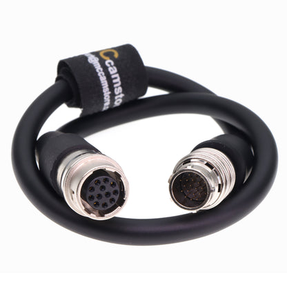 Servo Lens Zoom 20-Pin Hirose to Fujinon 12-Pin Controller Adapter Cable for Canon CN-E ZOOM FOCUS LENS