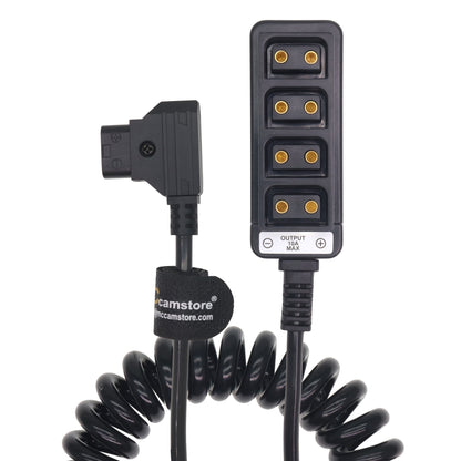 D tap to 4 Port Power Tap P-tap Strip D-tap Splitter Hub Cpmpatible for ARRI RED Teradek SmallHD V-Mount Gold-Mount Steadicam with D-Tap Output