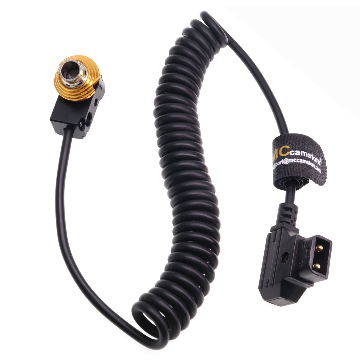 D tap to Right Angle 20-Pin Hirose Power Coiled Cable for Fujinon Cabrio Lens Servo Motor