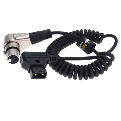D-Tap to XLR 4 Pin Female Power Coiled Cable for Sony Venice PMW F5 F55 CineAlta 4K, Blackmagic URSA Mini Pro, Panasonic Varicam