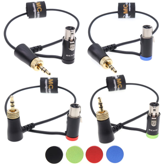 Lock 3.5 TRS to Low-Profile TA3F Audio Cable for Sennheiser EK 2000 for Sony UWP-D11 Receiver for Sound Devices Mixer Line