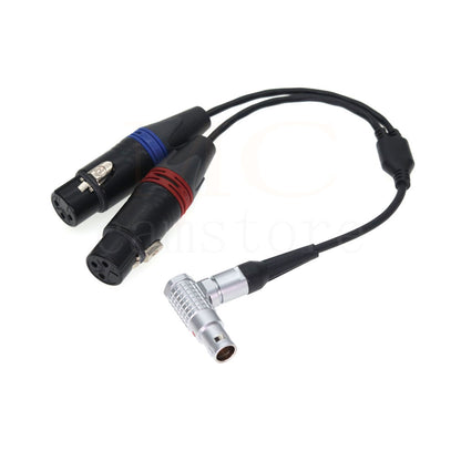 Atomos Right angle 10Pin to 2x XLR Breakout Audio Input Output Cable for Shogun Recorder/Monitor