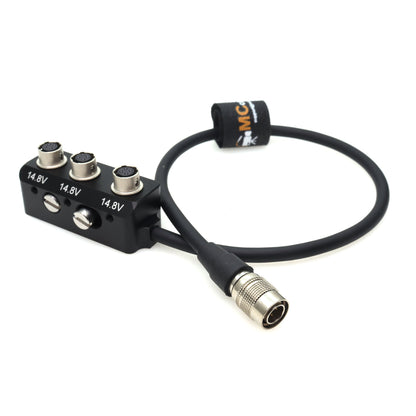 Hirose 4pin to 3 Port 4pin Female Power Supply Splitter Box for Sound Device 688 788T for Zoom F4 F8 Power Distributor