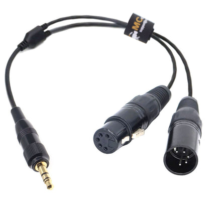 Lock 3.5 to Double XLR 5pin Male Female DMX Adapter Cable for NANLITE Adapter Sidus One DMX Cable Forza, FC, PavoSlim, Pavotube ll C