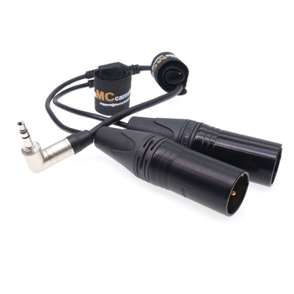3.5 TRS Jack to Two XLR 3Pin Male Y-Cable for Rode Wireless GO II Double Channel Wireless Microphone Receiver