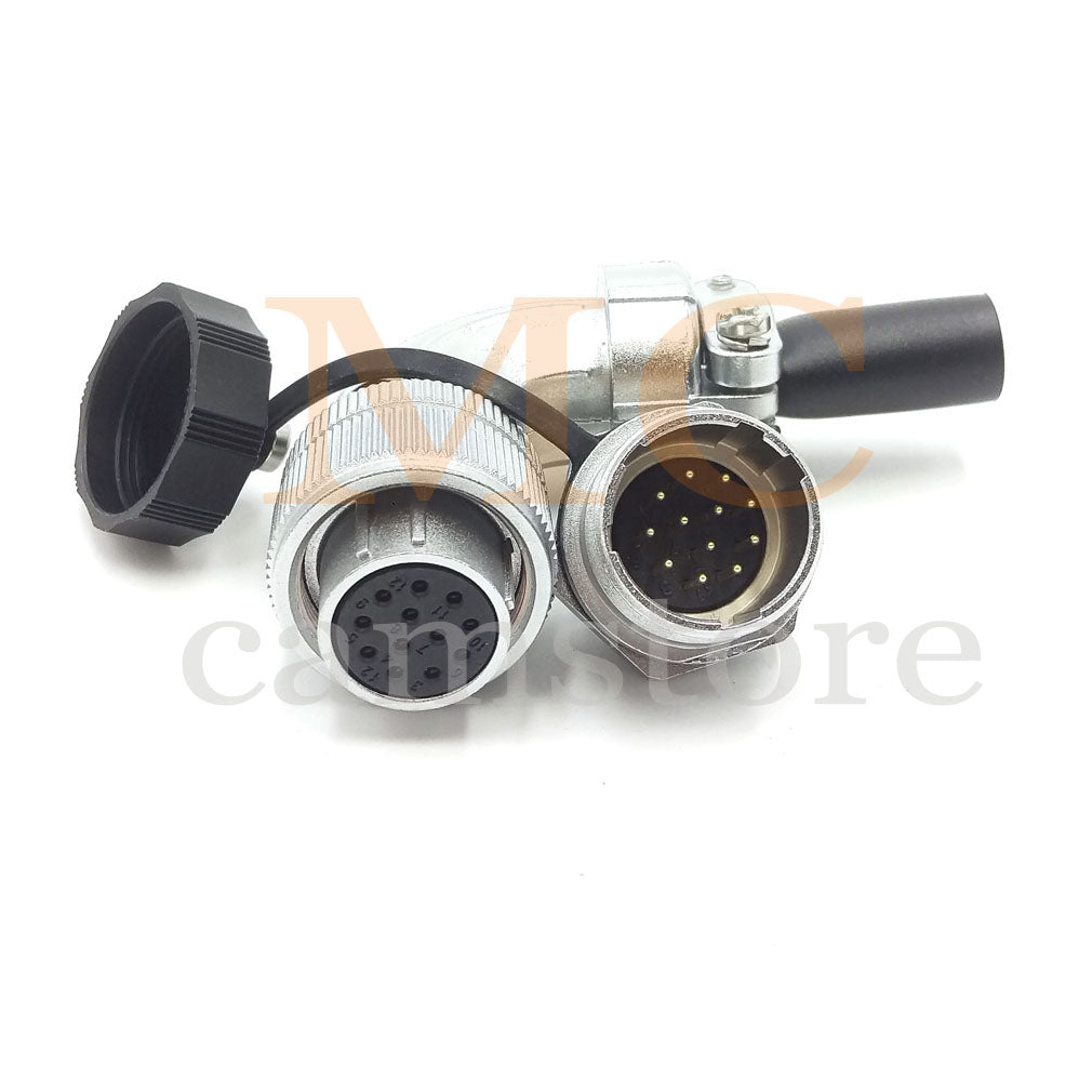 WEIPU WS20 Aviation Connector, 2 3 4 5 6 7 8 9 12 15pin Industrial Electrical Power Cable Angle Plug Socket