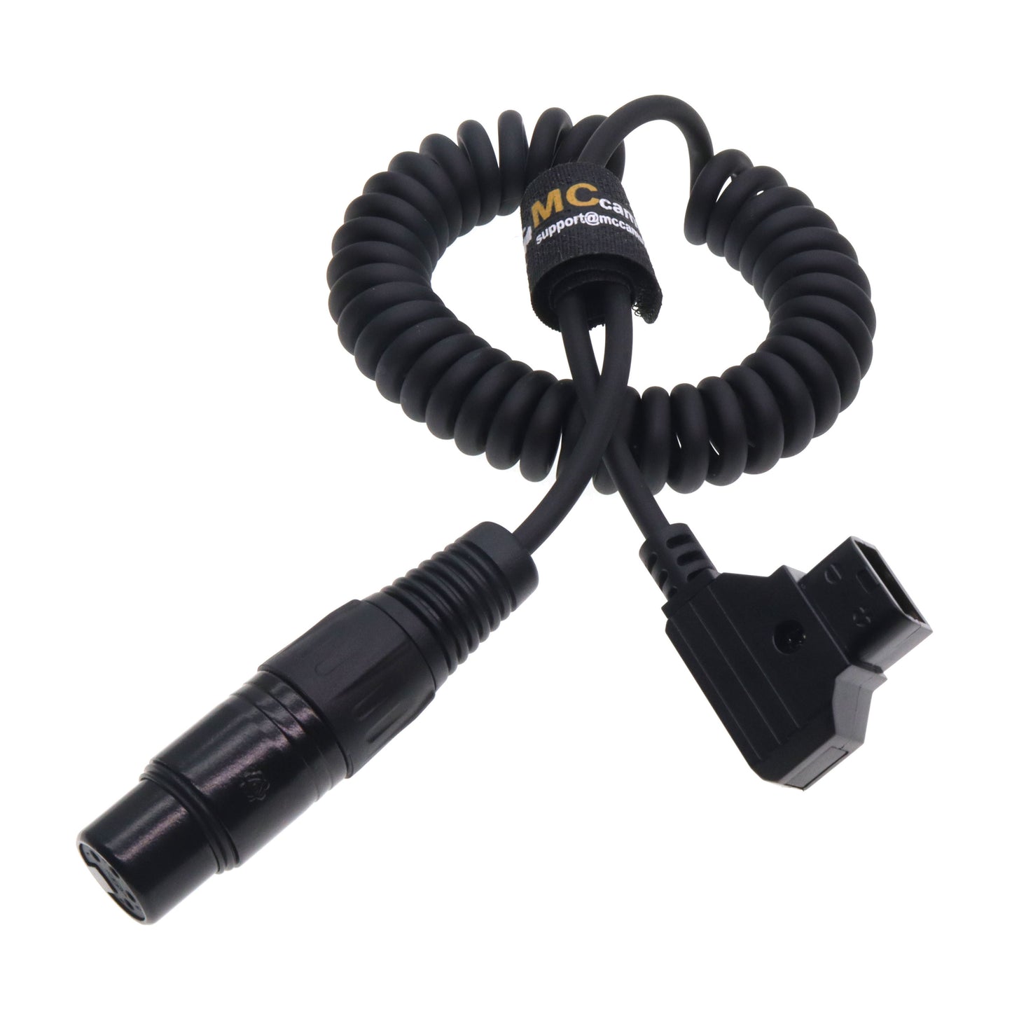 D-Tap to XLR 4 Pin Female Power Coiled Cable for Sony Venice PMW F5 F55 CineAlta 4K, Blackmagic URSA Mini Pro, Panasonic Varicam