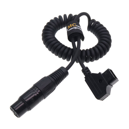 D-Tap to XLR 4 Pin Female Power Coiled Cable for Sony Venice PMW F5 F55 CineAlta 4K, Blackmagic URSA Mini Pro, Panasonic Varicam