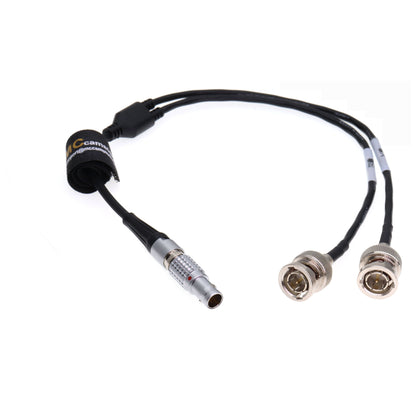 Sound Devices XL-LB2 0B 5pin Right Angle to Double BNC Time Code Input Output Cable