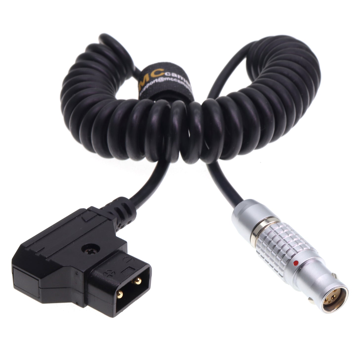 RED DSMC2 D-tap to 1B 6 Pin Female Power Coiled Cable for RED Komodo-X| V-Raptor| Scarlet| Epic| Helium| Weapon Camera, for DJI Ronin 4D