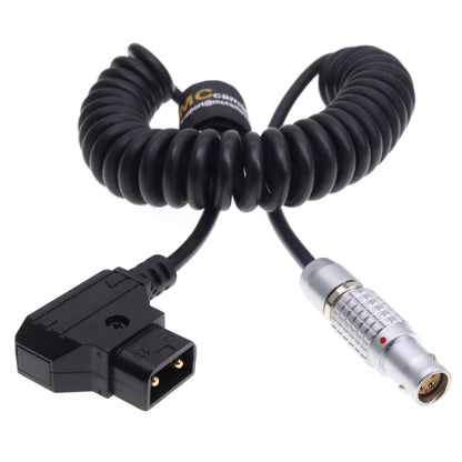 RED DSMC2 D-tap to 1B 6 Pin Female Power Coiled Cable for RED Komodo-X| V-Raptor| Scarlet| Epic| Helium| Weapon Camera, for DJI Ronin 4D