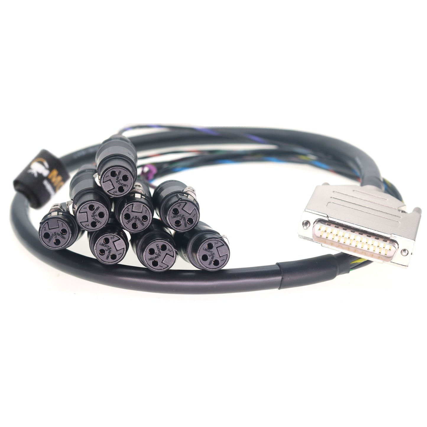 DB25 Male to 8 Channel XLR 3Pin Female Balanced Audio Cable for Canare MR202-8AT DB25 to NEUTRIK XLR 3 Pin Audio Breakout Cable