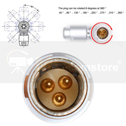 Right Angle Rotatable FSG 0B 3pin to Double XLR 5pin Male Female for APUTURE Sidus One for NANLITE Pavotube II C DMX Adapter Cable