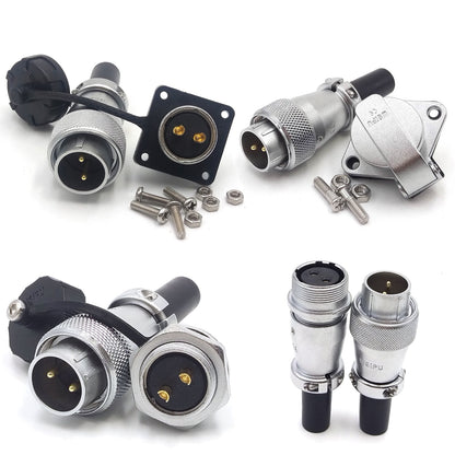 WEIPU WS20 Aviation Connector, 2 3 4 5 6 7 8 9 12 15pin Industrial Electrical Power Cable Plug Socket