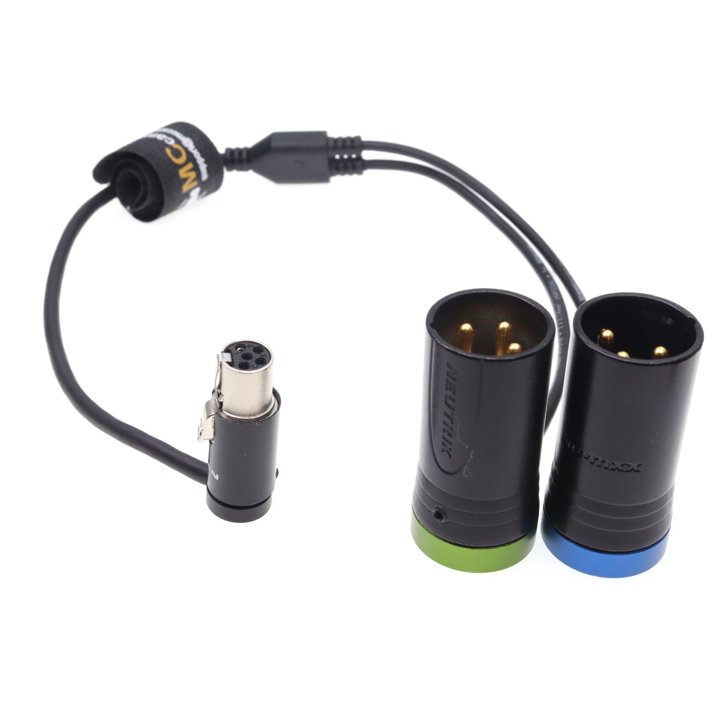 Low Profile TA5F to Dual XLR 3Pin Male Audio Cable for Sound Devices 633 for Zaxcom QRX200