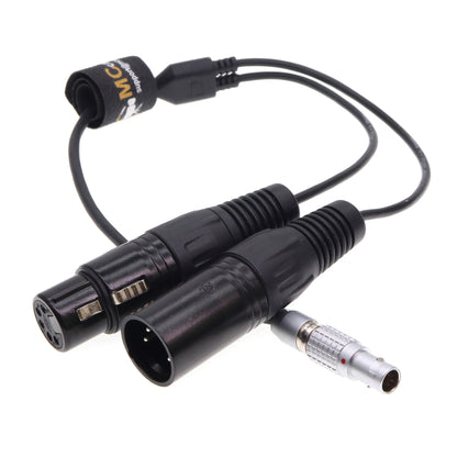 FGG 0B 3pin To Double XLR 5pin Male Female DMX Cable for Aputure Storm 80c, Sidus One