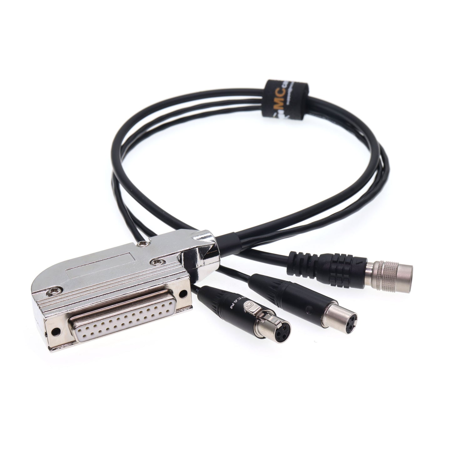 Audio Cable DB25 Female to Two TA3F Mini XLR 3 Pin Female and HRS 4pin Male for Wisycom for Sennheiser Audio LTD receiver