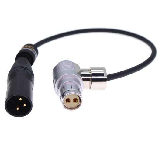 Alexa XT Power Cable, XT Right Angle 2 pin Famale to XLR 3 Pin for Arri Alexa XT SXT/Alexa 65/ Arriflex 435 Camera Power Cable