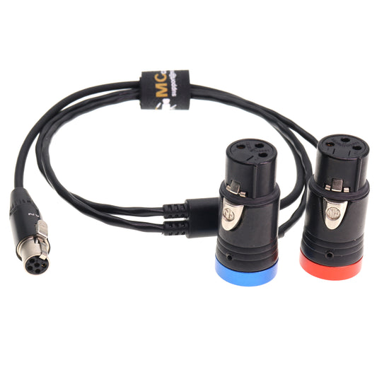 Mini-XLR 5Pin TA5F to 2X XLR 3Pin Adapter Cable Compatible with Presonus HP2 Headphone Amplifier