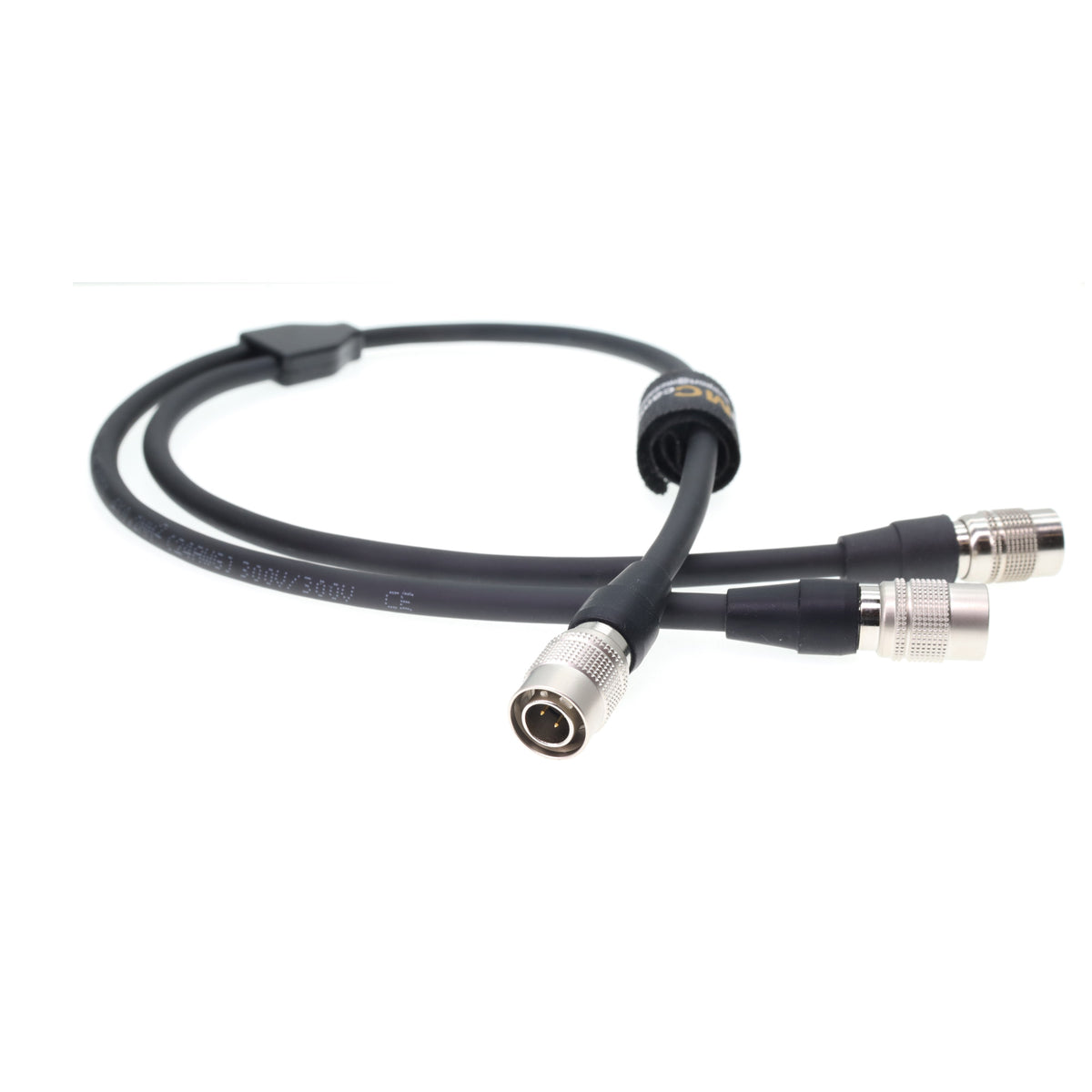 Hirose 4 Pin Male to Dual 4pin Male Power Y Splitter Cable for ZAXCOM, Sound Devices 688/644/788T, MixPre10ii