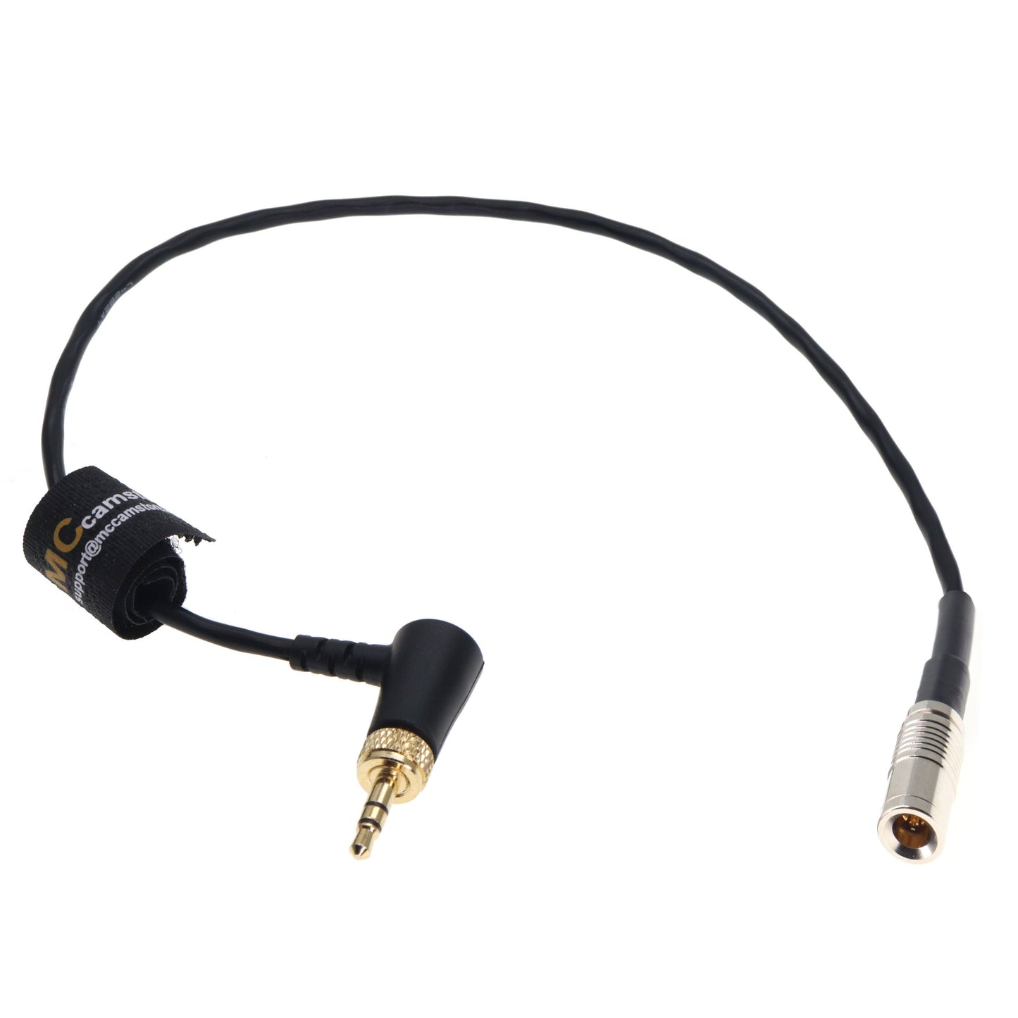 Timecode Cable Locking 3.5 mm TRS 90 Degree for Deity TC-1 to Long Straight DIN Timecode Cable for Canon R5C