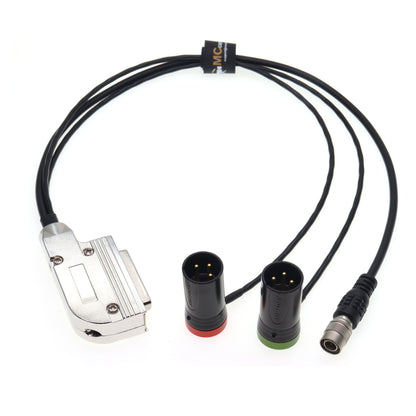 DB25 Female Interface Audio Output 4-pin Power Supply Linefor Lectrosonics Wisycom Sennheiser Sony Audio LTD Receiver