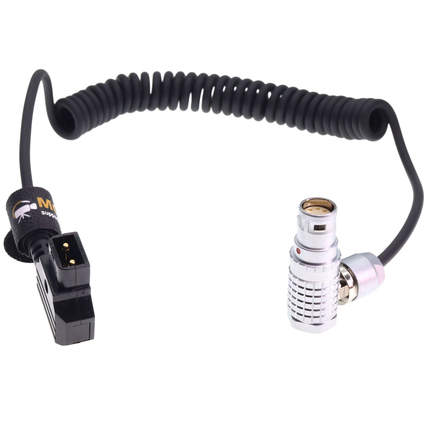 Power Coiled Cable for ARRI Alexa 35, Alexa Mini LF, Alexa Mini, Amira Camera, D tap Male to Elbow 8 Pin Female