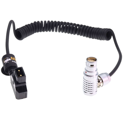 Power Coiled Cable for ARRI Alexa 35, Alexa Mini LF, Alexa Mini, Amira Camera, D tap Male to Elbow 8 Pin Female