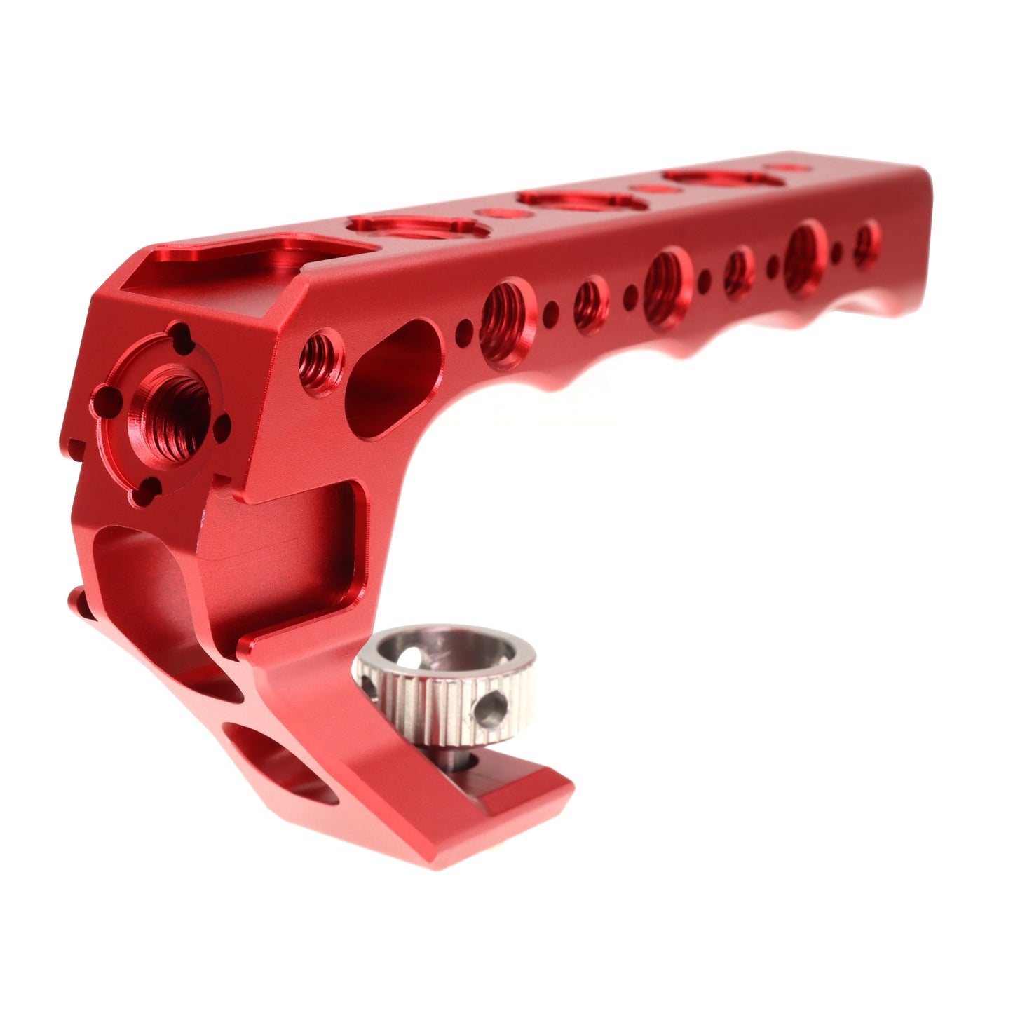 Camera Top Handle, 3/8 Quick Release Extension Bar for DSLR ARRI Grip Camera Cage, Universal Video Rig with Cold Shoe Adapters for Microphone/LED Light/Monitor