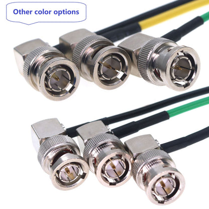 Coaxial BNC Right Angle BNC to BNC Cable for BMPCC Video Camera Monitor Recorder Video Equipment, 2pcs pack