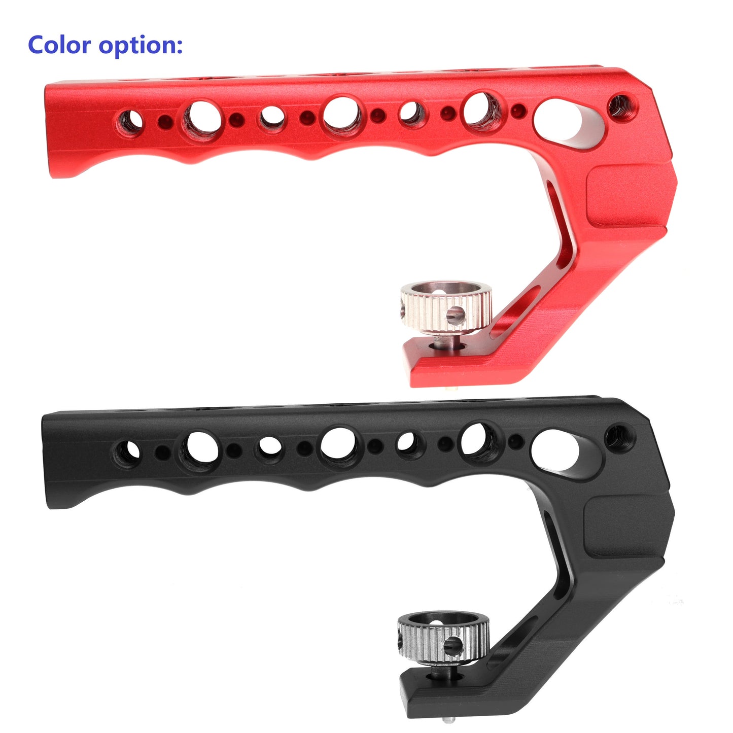 Camera Top Handle, 3/8 Quick Release Extension Bar for DSLR ARRI Grip Camera Cage, Universal Video Rig with Cold Shoe Adapters for Microphone/LED Light/Monitor