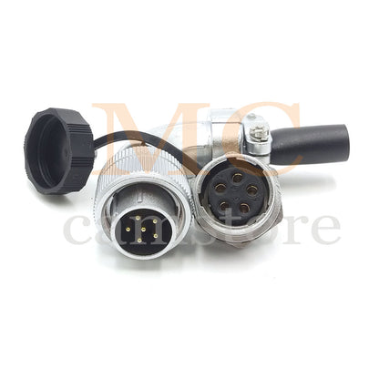 WEIPU WS20 Aviation Connector, 2 3 4 5 6 7 8 9 12 15pin Industrial Electrical Power Cable Angle Plug Socket