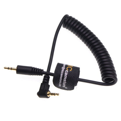 LANC Remote Control Cable 2.5mm to 2.5mm Male Coiled Audio Extension Power Cable for Zoom PXW-FS5 Handgrip Blackmagic URSA Mini