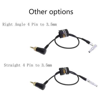 Audio Cable 3.5mm Locking TRS to 00B 5 Pin Male Audio Cord for ARRI Alexa Mini/Z CAM E2 Camera