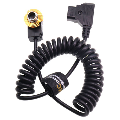 D tap to Right Angle 20-Pin Hirose Power Coiled Cable for Fujinon Cabrio Lens Servo Motor