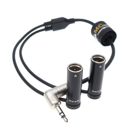 3.5 TRS to TWO TA3M 3 Pin Audio Cablefor RØDE Wireless GO II for Canon C70