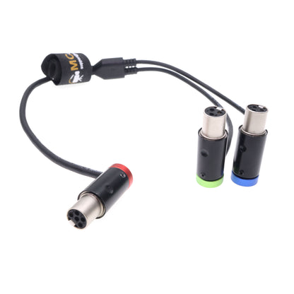 Low Profile TA5F To Double TA3F 5pin Female To 3pin Female Mini XLR Y-splitter Audio Cable for The Wisycom Receiver