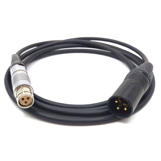 XLR 3 Pin Male to FI 3 Pin Female Power Cable for Phantom VEO High Speed Camera BACK UP DC INPUT 20 - 28V DC