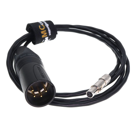 XLR 4-Pin Male to 3 Pin Female 12V Power Cable for Convergent Design Odyssey 7/7Q/7Q+ Monitor Recorder