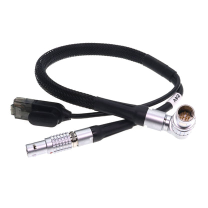ARRI ETH Rotatable Right Angle 10 Pin to RJ45 and 2 Pin Male 24V Power Cable for Bit Part Bitbox ARRI Alexa Mini LF LF Mini SXT 35 Camera Teradek COLR