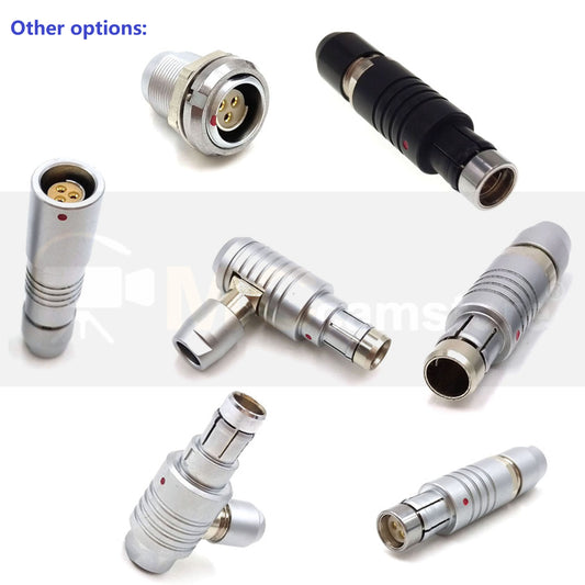 RS 3 Pin Male Female Connectors for Sony Venice Camera ARRI Run Stop Cable Start Stop 3-pin Camera Power Cord Compatible with Fischer