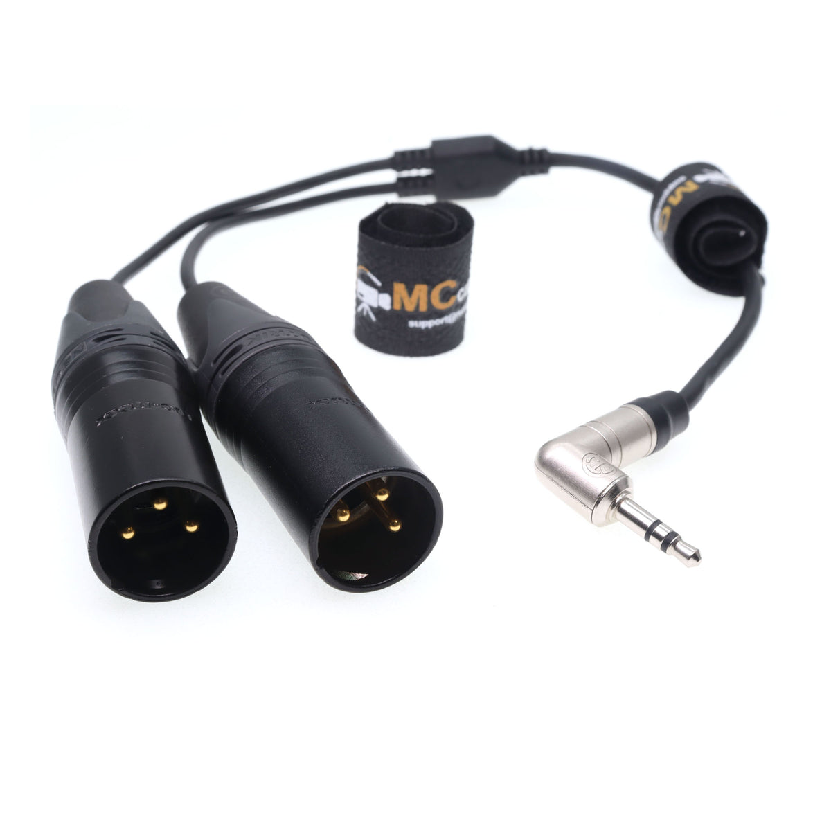 3.5 TRS Jack to Two XLR 3Pin Male Y-Cable for Rode Wireless GO II Double Channel Wireless Microphone Receiver