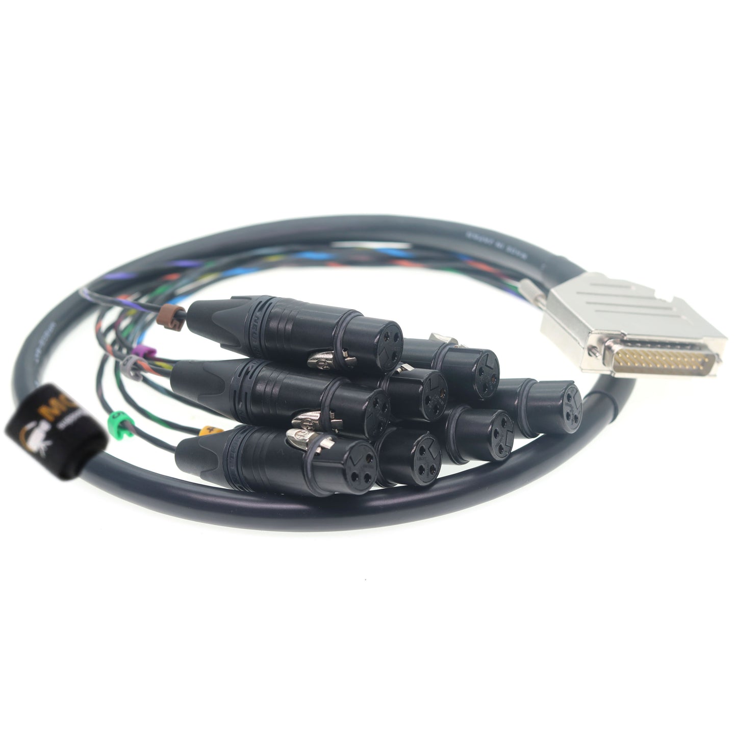 DB25 Male to 8 Channel XLR 3Pin Female Balanced Audio Cable for Canare MR202-8AT DB25 to NEUTRIK XLR 3 Pin Audio Breakout Cable
