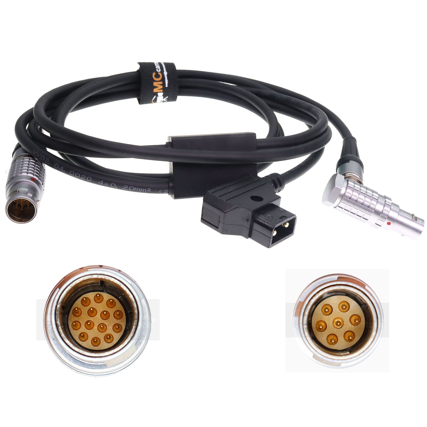 Power Control Y Cable for Preston Digital Micro Force 14 Pin Male to D tap and 7 Pin Male Motor Cable for Preston DM1 DM-1X DM-2 DM4X DM5 Lens Motor