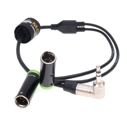 3.5 TRS to TWO TA3M 3 Pin Audio Cablefor RØDE Wireless GO II for Canon C70